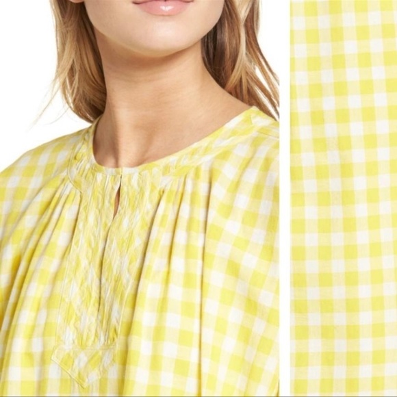 Madewell Yellow Gingham Tunic Dress - Small - Picture 9 of 16